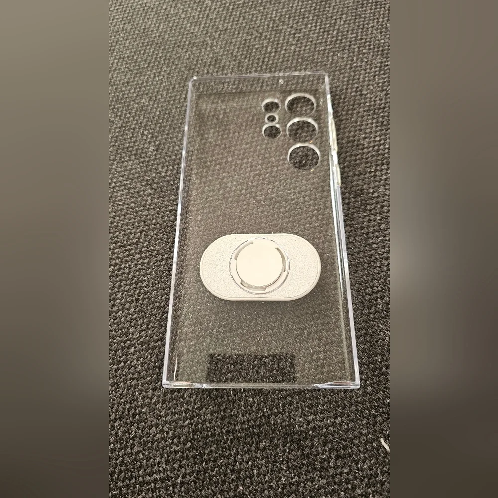 Samsung Galaxy S23 Ultra Clear Gadget Phone Case Detachable Ring Holder Secure